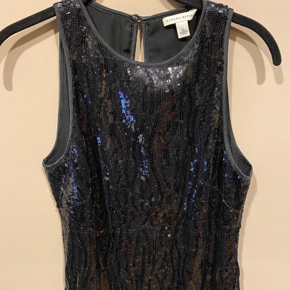 Banana Republic Black Sequin Sleeveless Top - Holiday - Picture 1 of 4